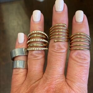 Gold and Silver Ring Set